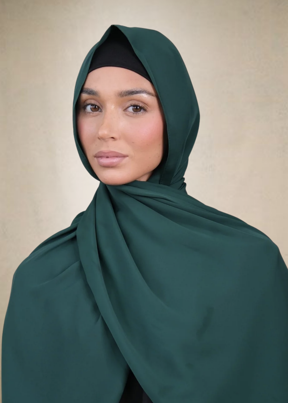Green Chiffon Silk Hijab
