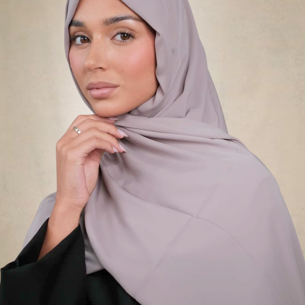 Mauve Chiffon Silk Hijab