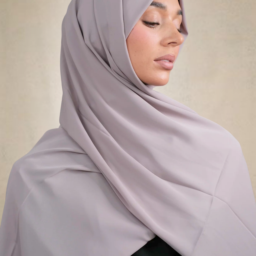 Mauve Chiffon Silk Hijab
