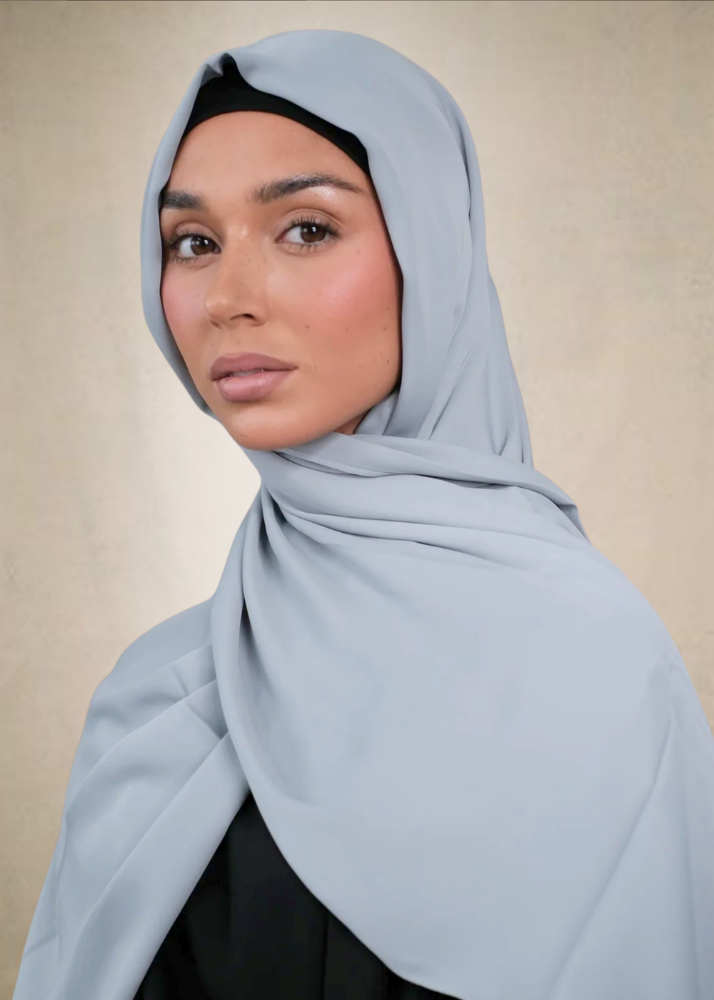 Sky Blue Chiffon Silk Hijab
