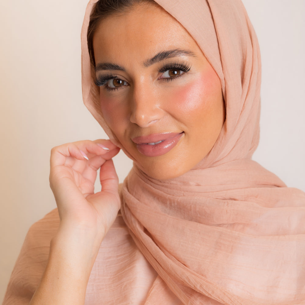 Nude Silk Viscose Hijab