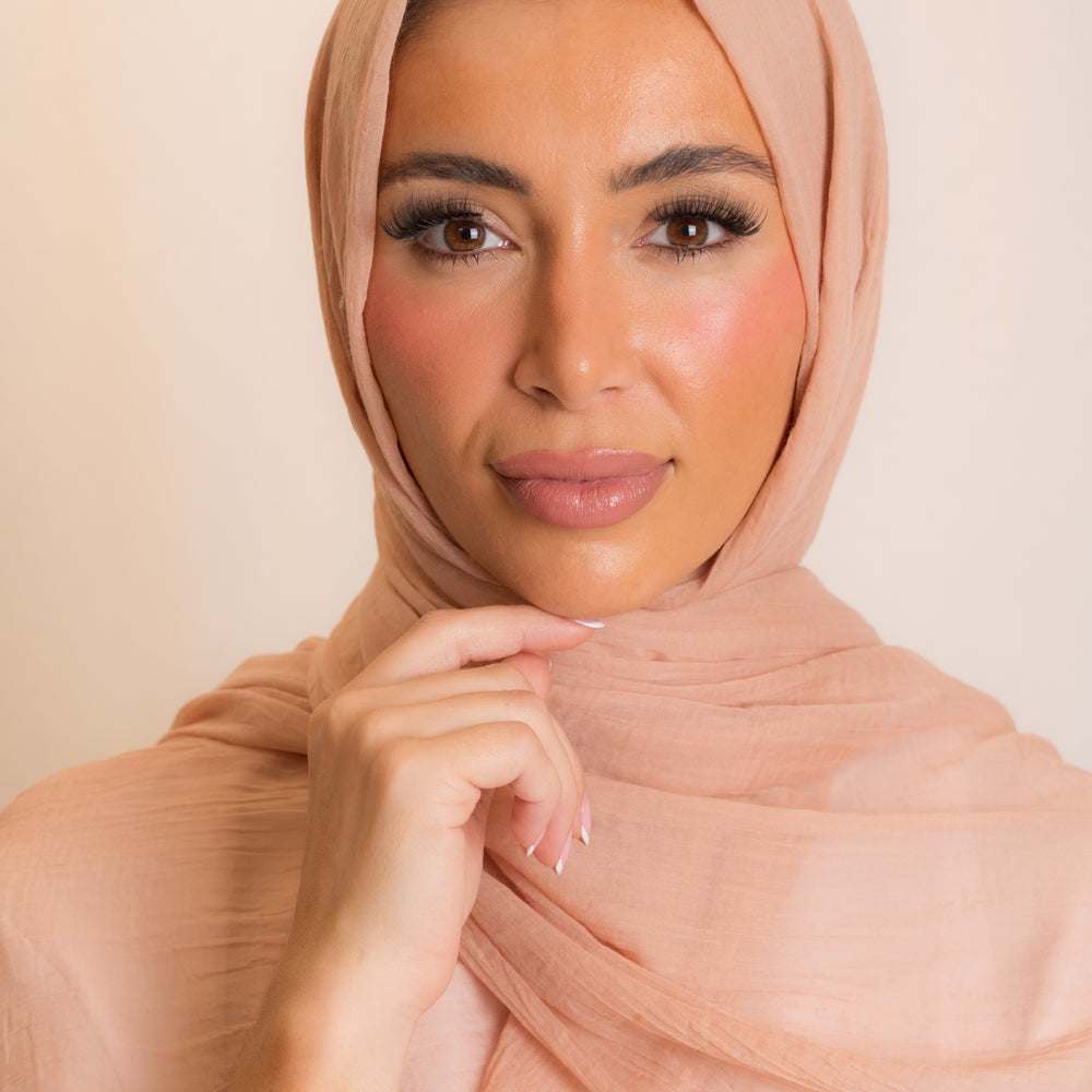 Nude Silk Viscose Hijab