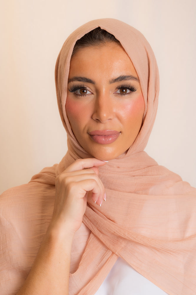 Nude Silk Viscose Hijab