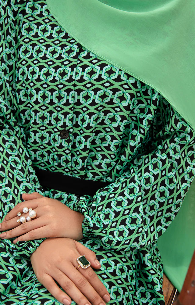 Faha Green Abaya