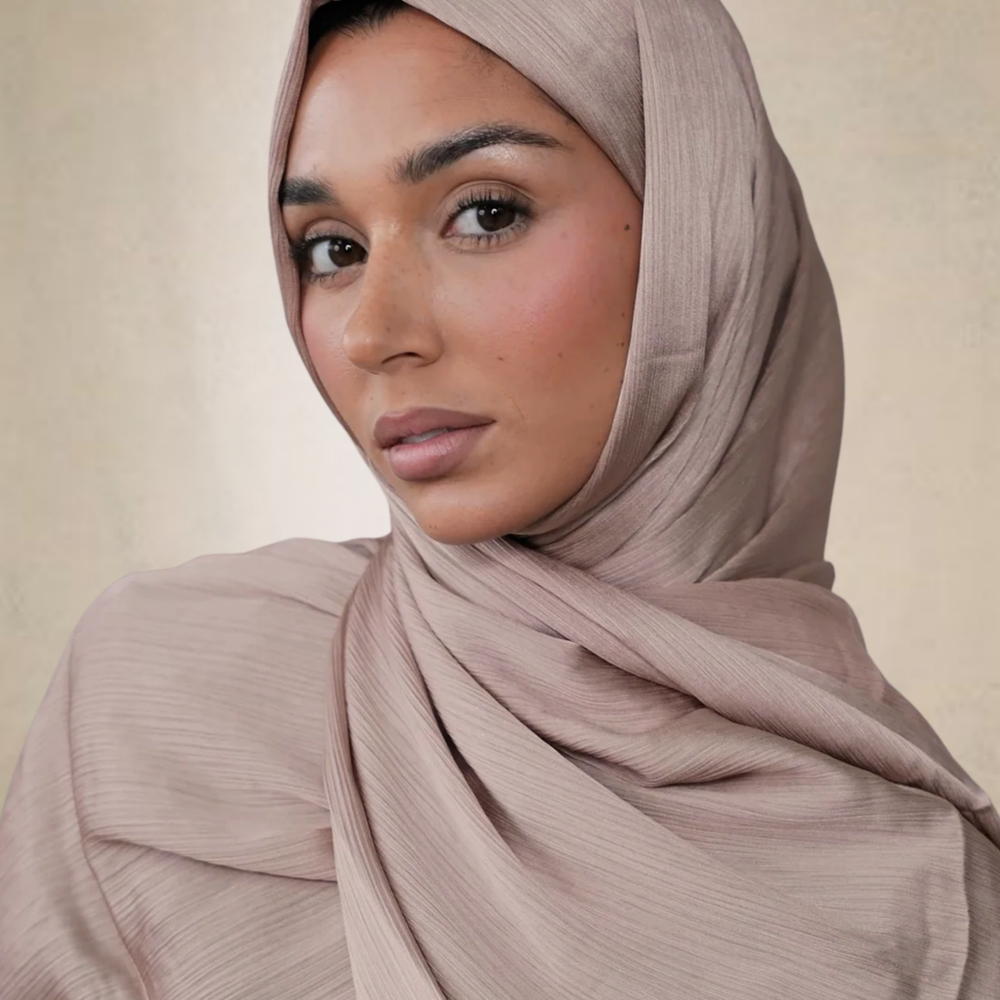 
                      
                        Beige Crinkle Silk Hijab
                      
                    