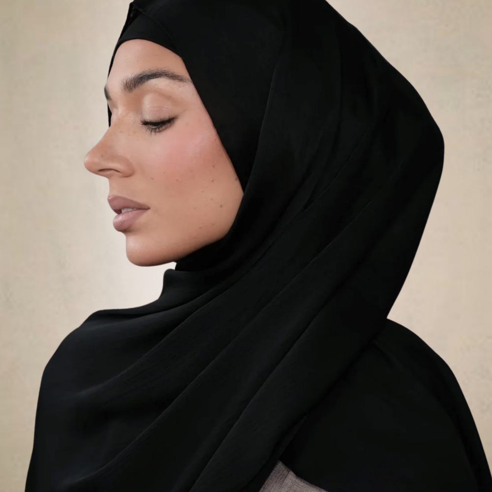 
                      
                        Black Crinkle Silk Hijab
                      
                    