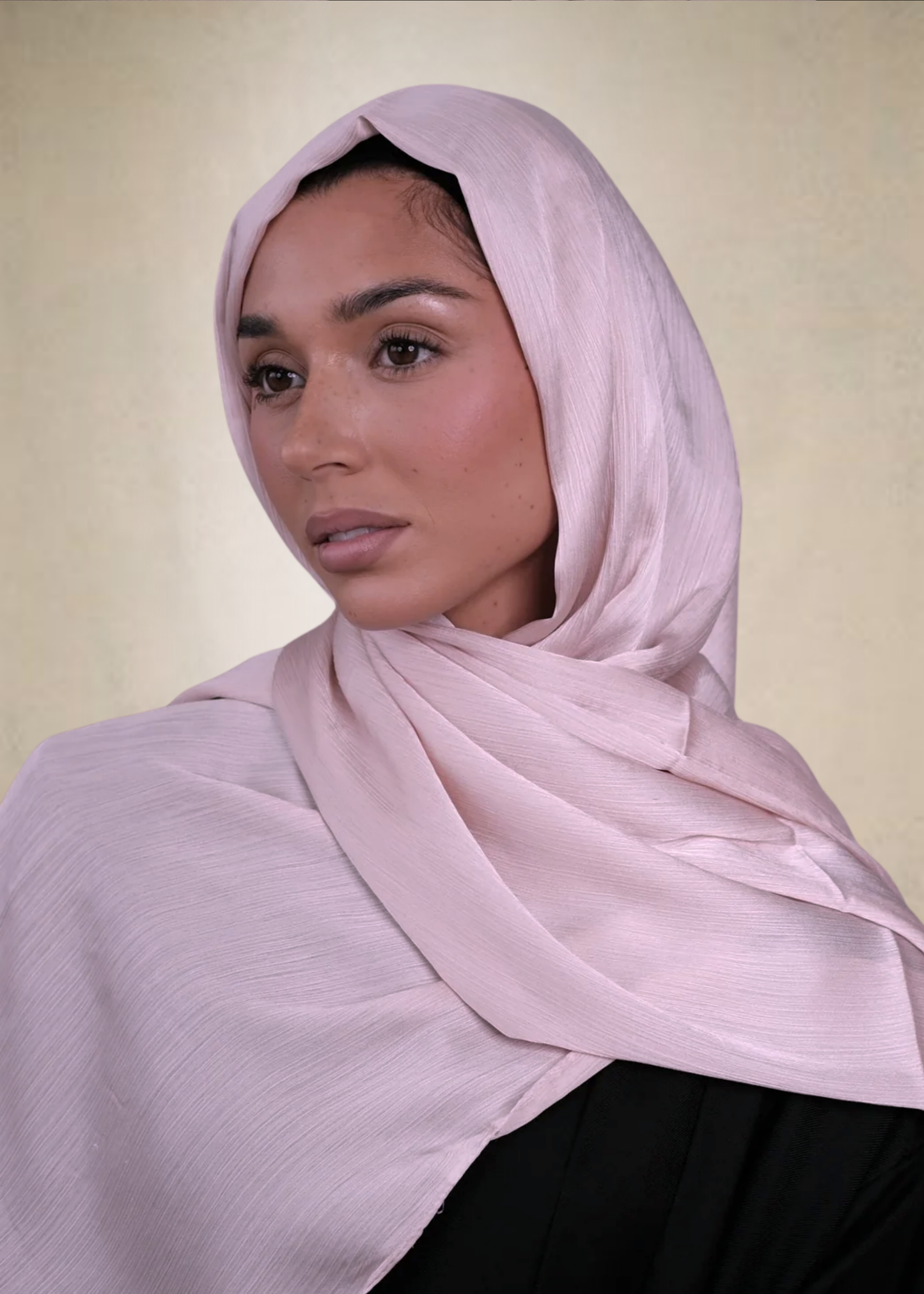 Light Pink Crinkle Silk Hijab