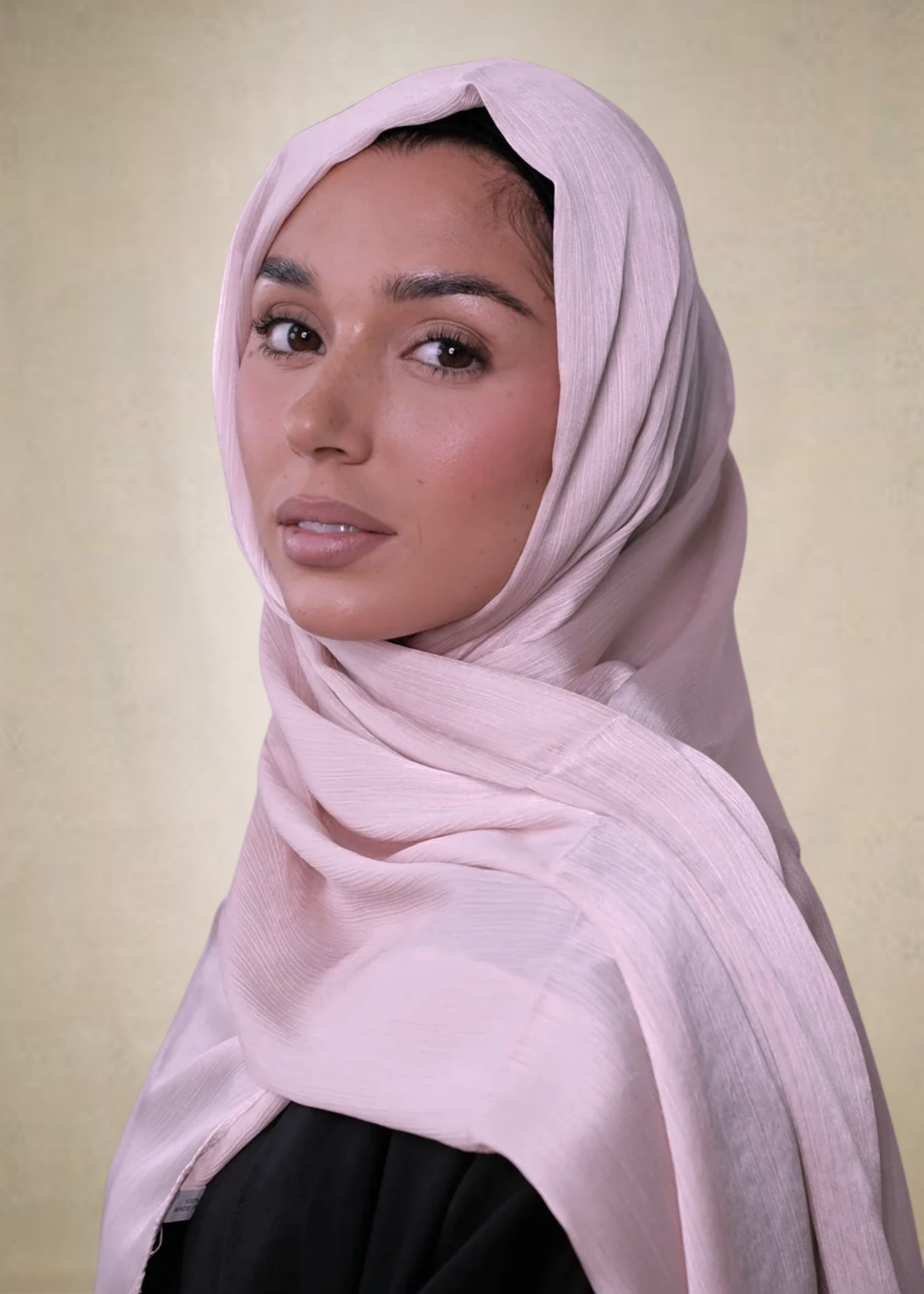 Light Pink Crinkle Silk Hijab