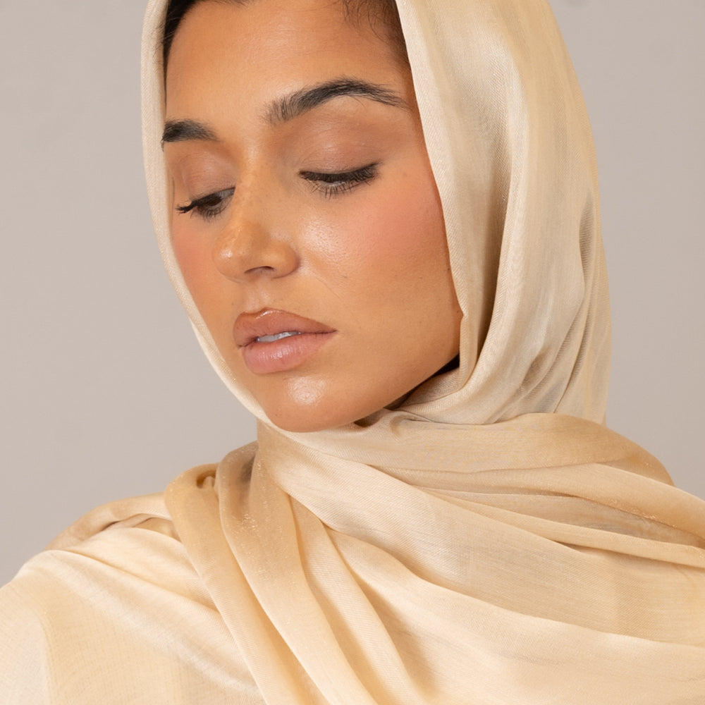 
                      
                        Beige Viscose Silk Hijab
                      
                    