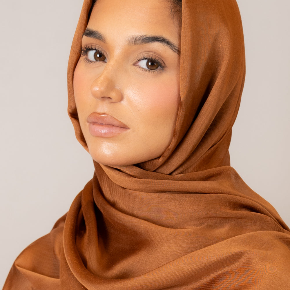 Cinnamon Viscose Silk Hijab