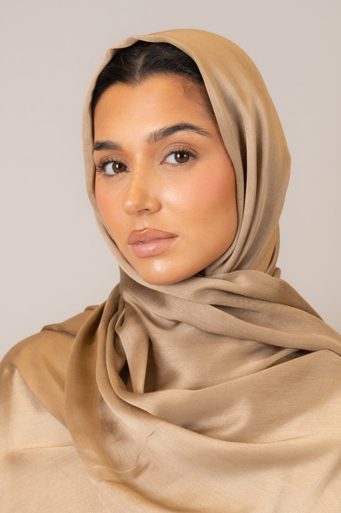 Hazelnut Viscose Silk Hijab
