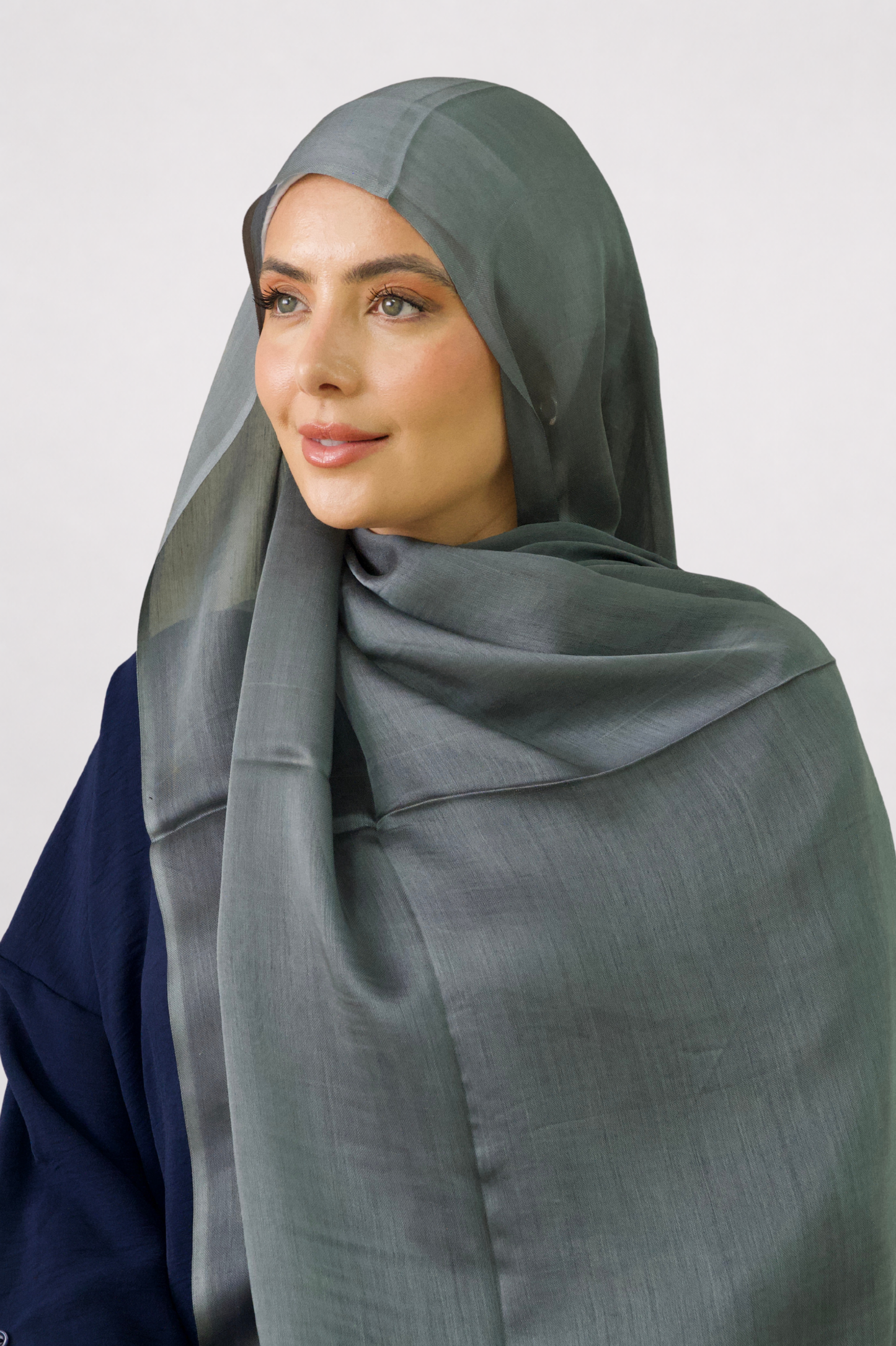 Dark Grey Viscose Silk Hijab