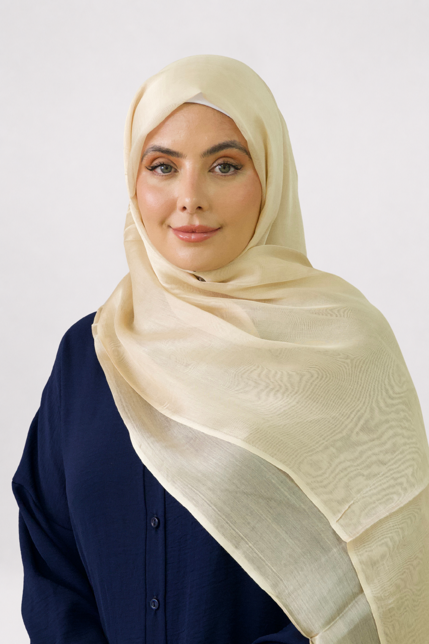 Ecru Viscose Silk Hijab