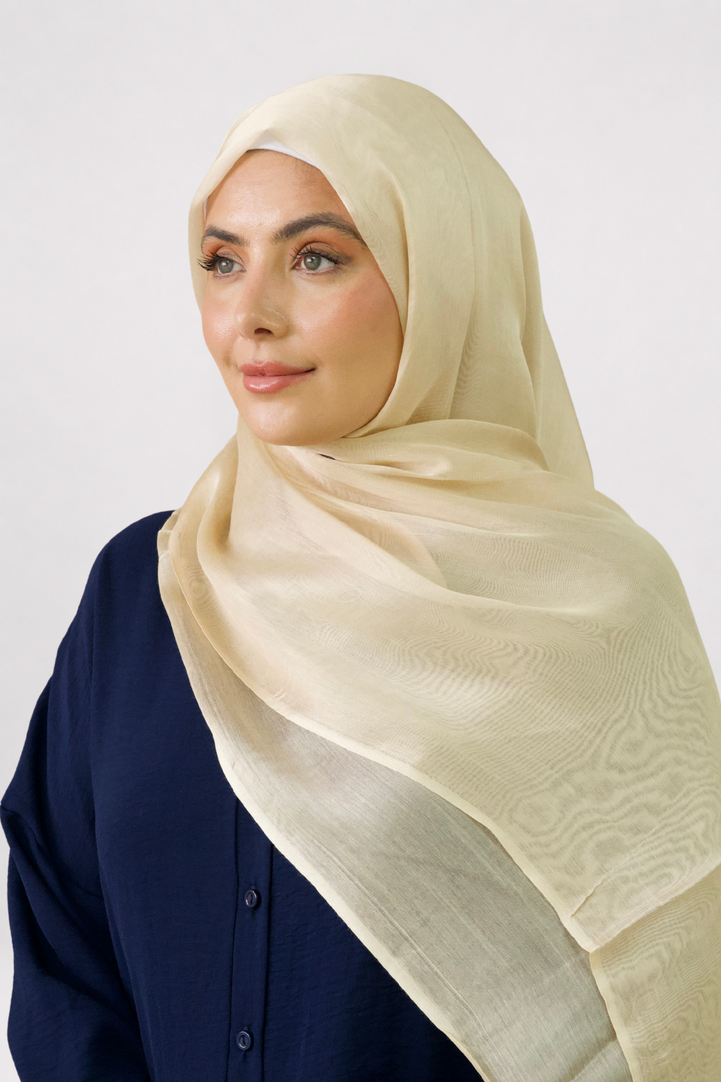 Ecru Viscose Silk Hijab