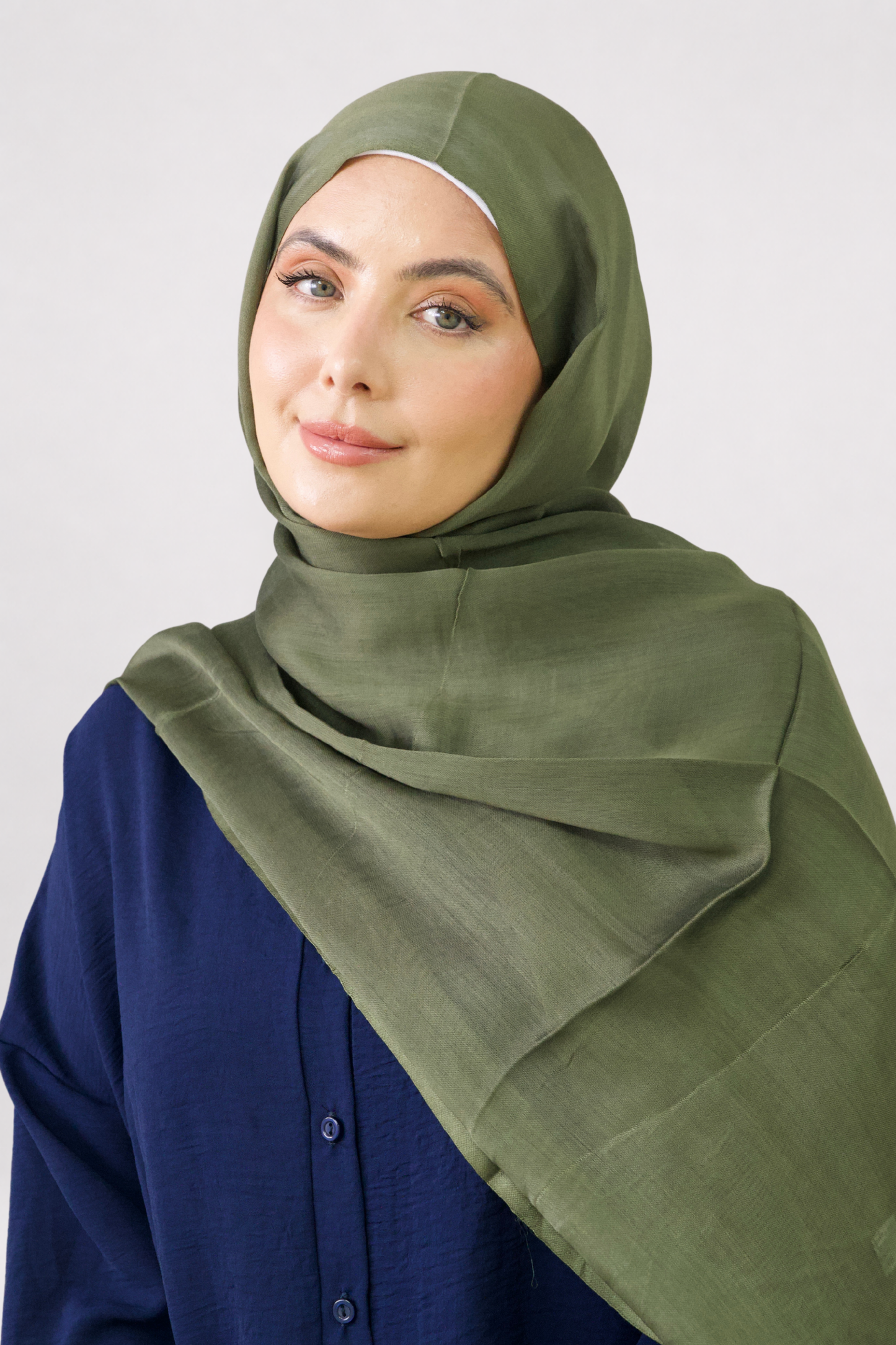 Olive Viscose Silk Hijab