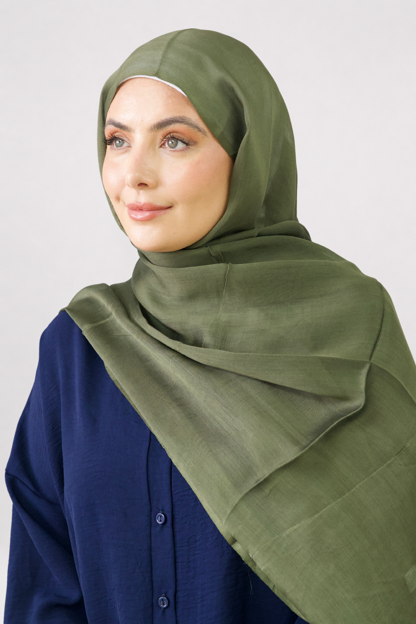 Olive Viscose Silk Hijab