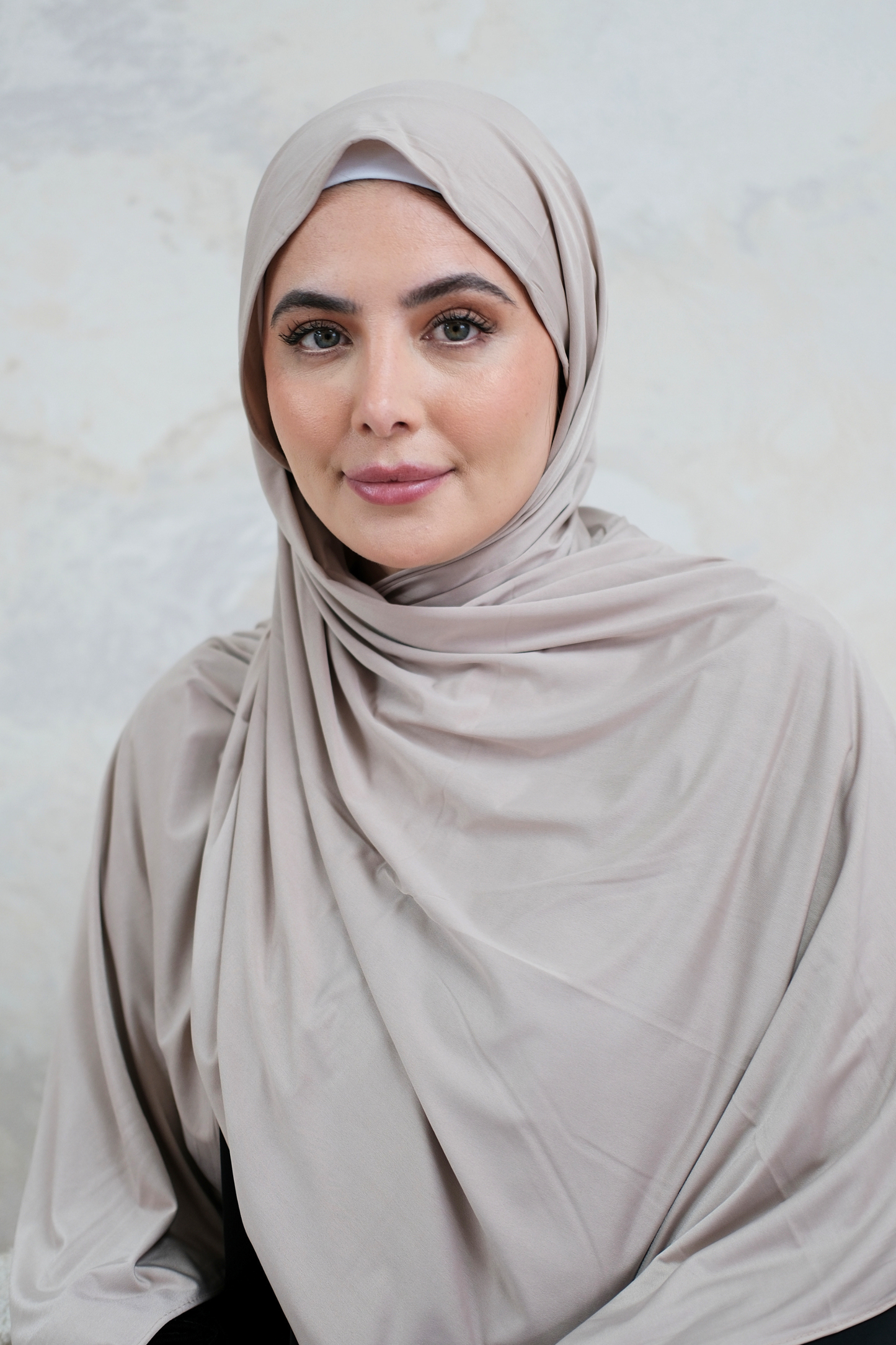 Taupe Fluid Jersey Hijab