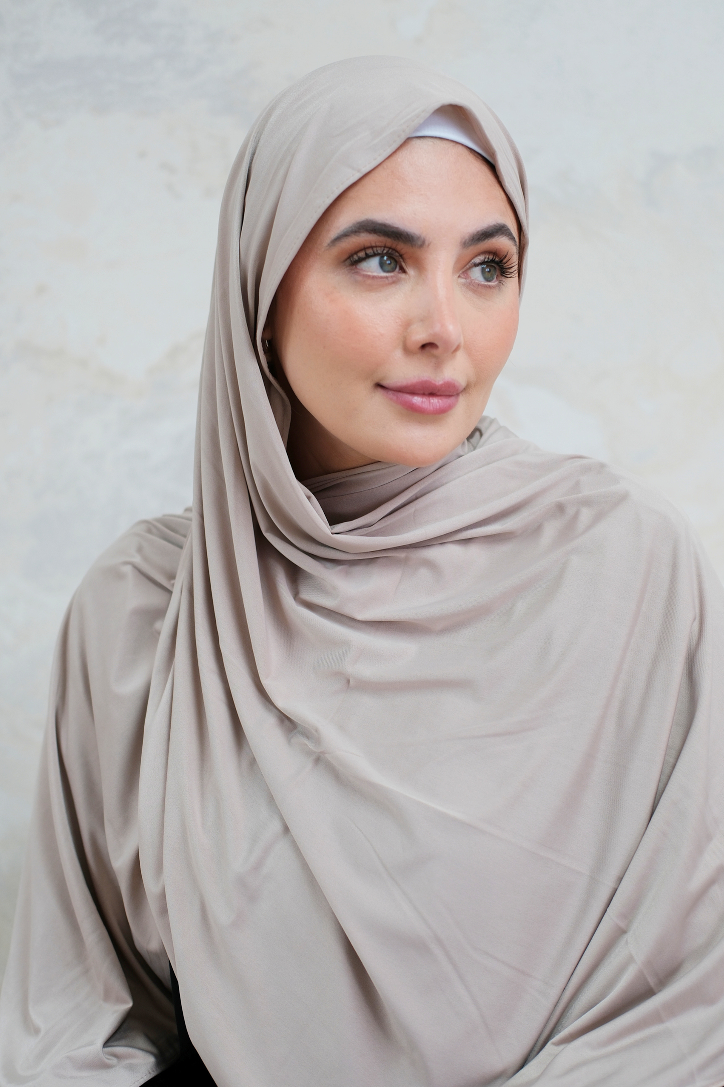 Taupe Fluid Jersey Hijab