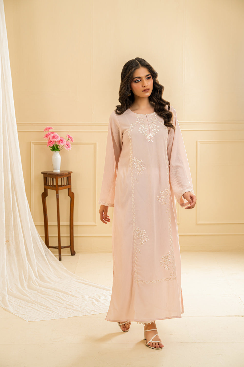 Elzena Embroidered Maxi Dress