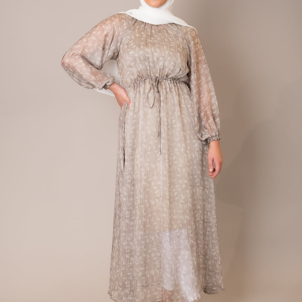 Light Grey Georgette Maxi Dress