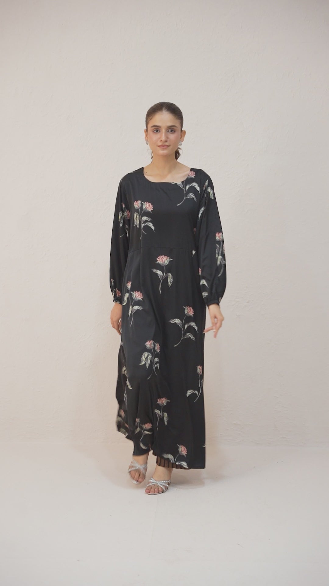 Print Celeste Floral Satin Dress