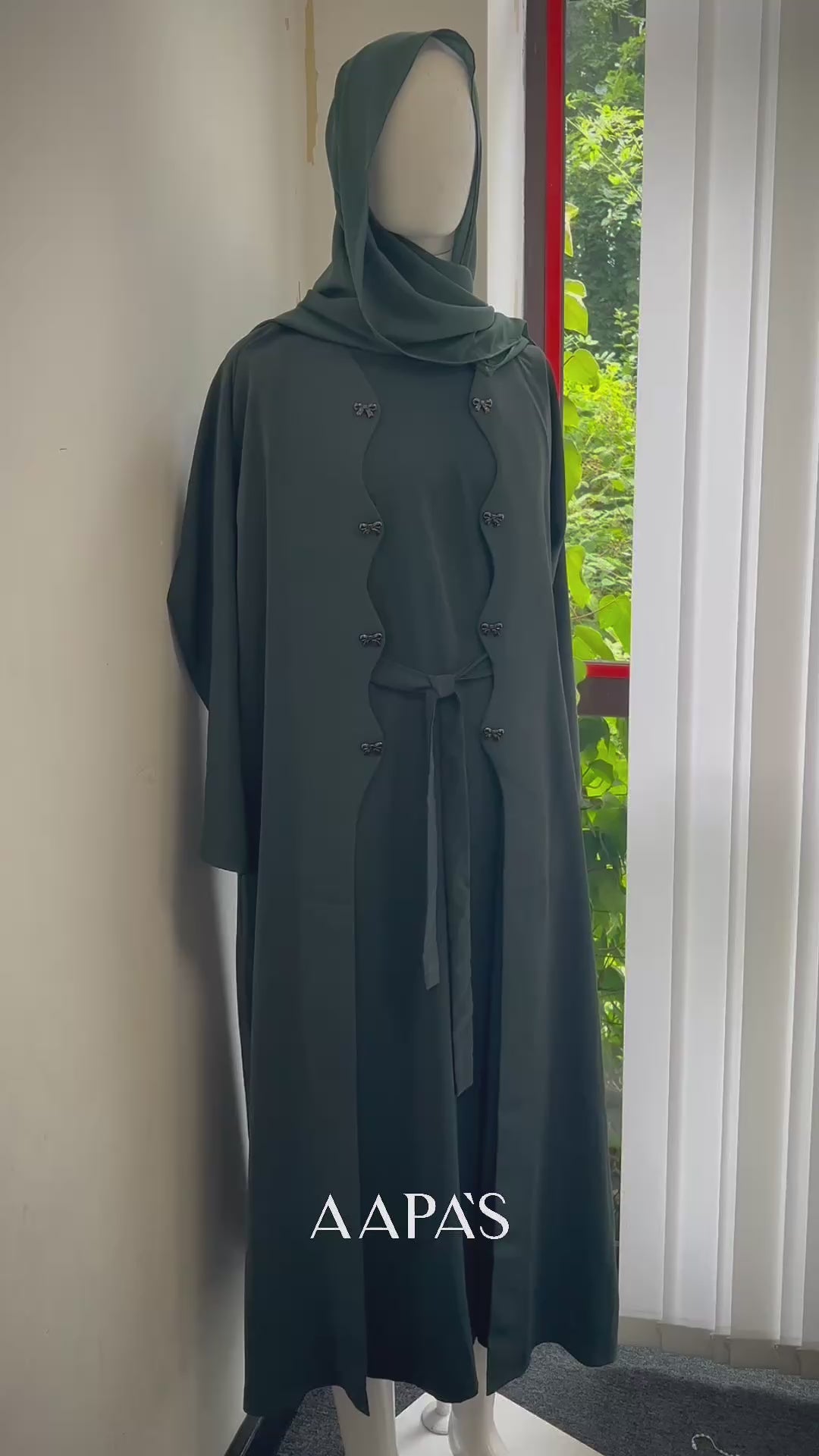 Emerald Bow Abaya
