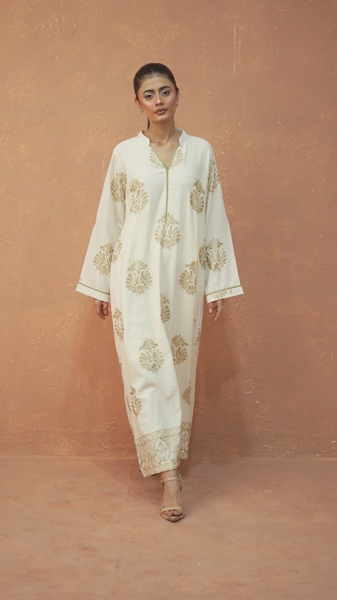 Ivory Embroidered Dress