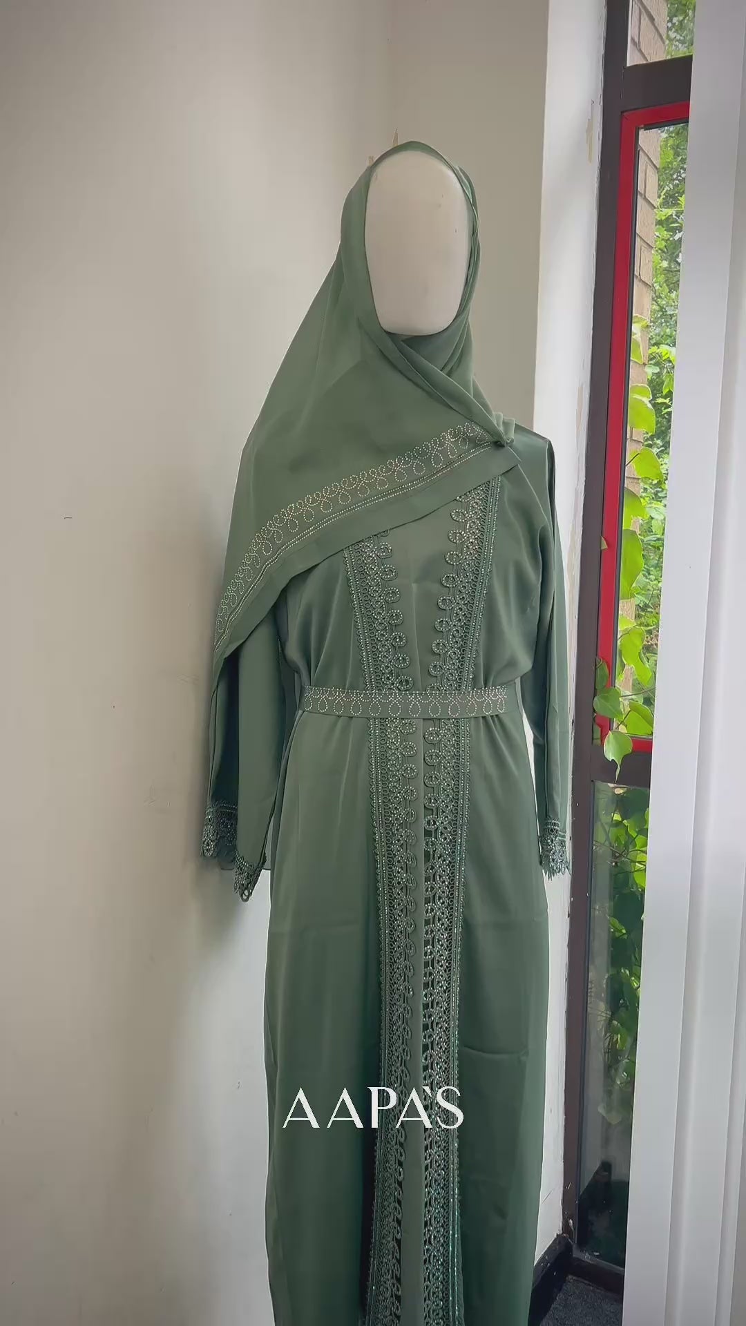 Forest Lace Abaya