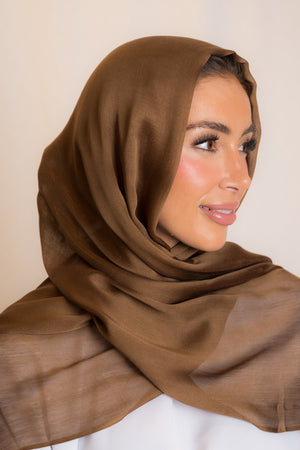Brunette Viscose Silk Hijab
