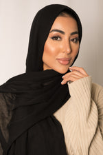 Black Rayon Vogue Hijab
