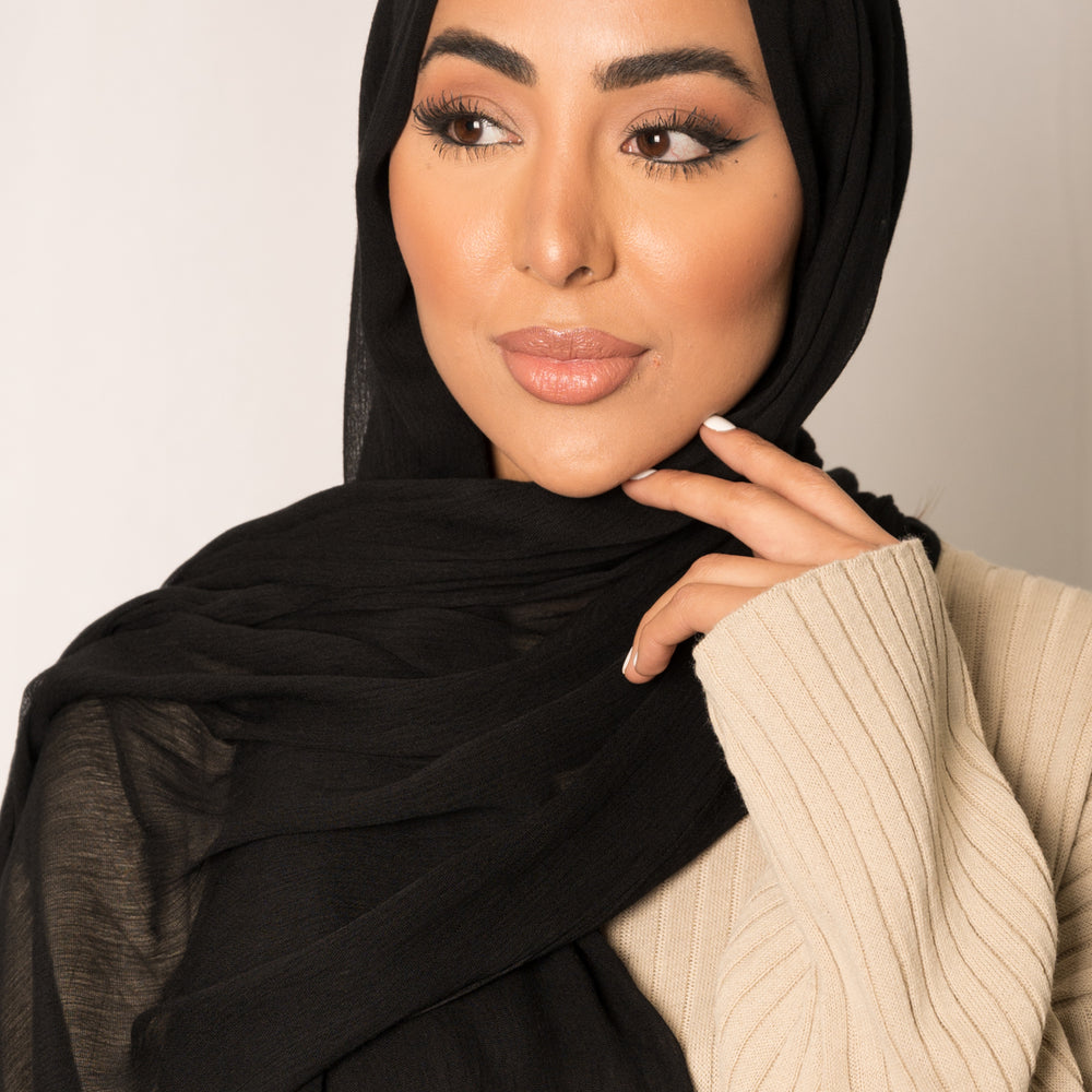 Black Rayon Vogue Hijab