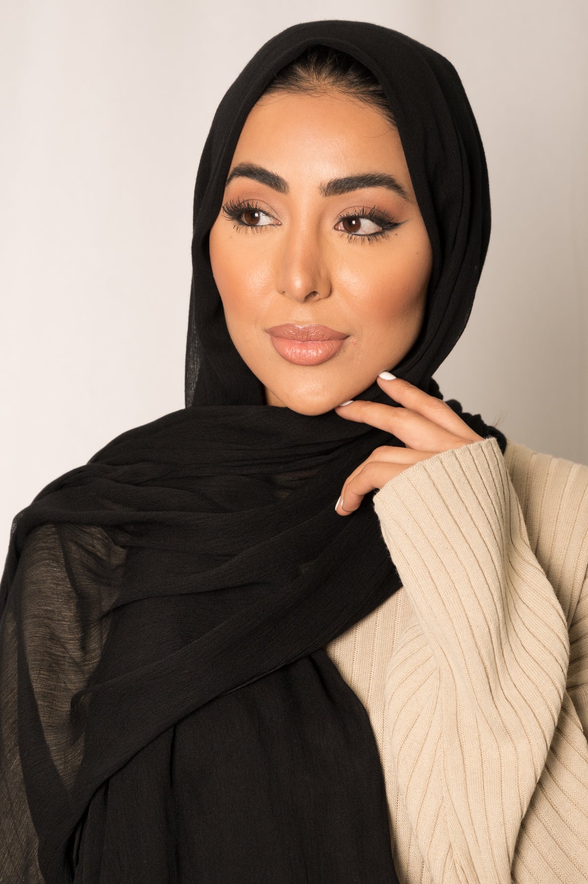 Black Rayon Vogue Hijab