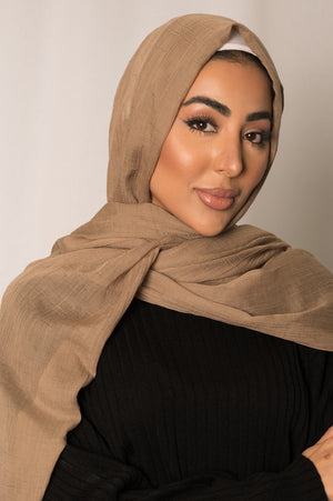 Chestnut cotton Silk Hijab