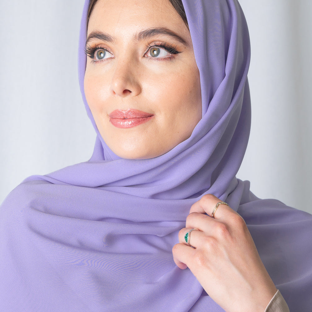 Violet Soft Crepe Hijab
