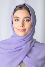 Violet Fluid Crepe Hijab