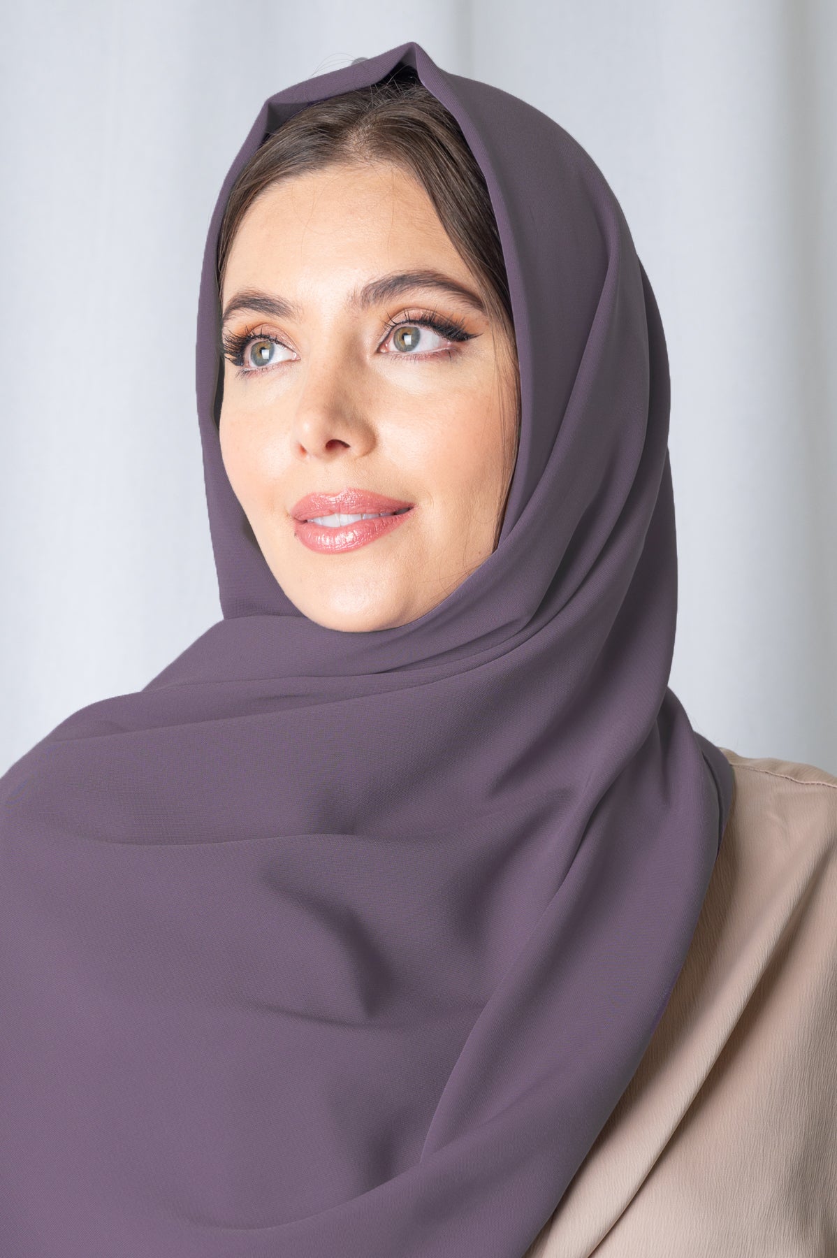 Purple Soft Crepe Hijab