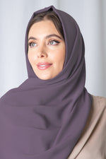 Purple Fluid Crepe Hijab