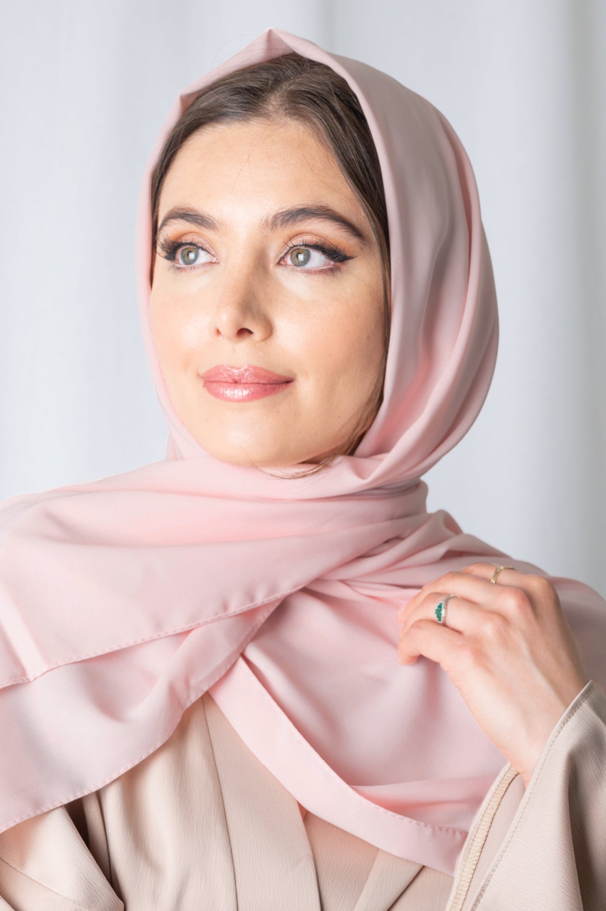 Pink Soft Crepe Hijab