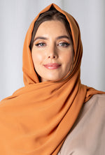 Apricot Fluid Crepe Hijab