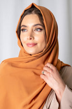Apricot Fluid Crepe Hijab