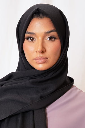 Black Arabian Cotton Hijab