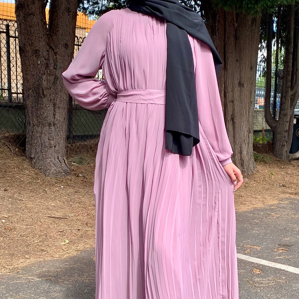 
                      
                        Mauve Belted Pleated Maxi Dress
                      
                    