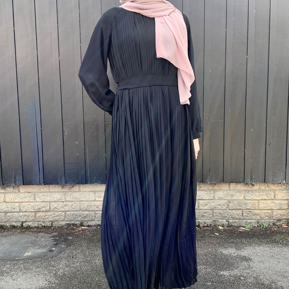 
                      
                        Black Belted Pleated Maxi Dress
                      
                    